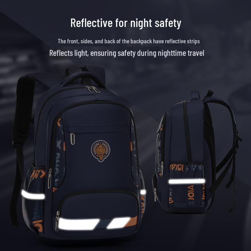 Waterproof Lightweight School Backpack for Boys - Large Capacity, Burden-Reducing Design