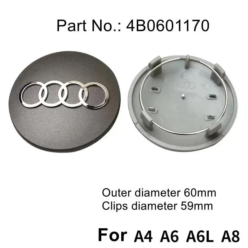 For Audi B5 Hub Caps Hot For Audi 4pcs 60/ 61/68/69mm Audi wheel hub center cover wheel badge is suitable for Audi TT RS A3A4A5A7A8S5 S6