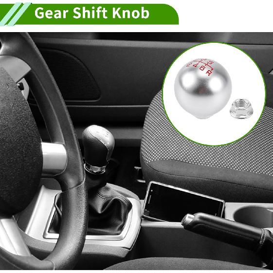 

6 Speed Manual Gear Shift Knob for Honda Accord 1990-1997 Aluminum Alloy Automotive Gearbox Stick Shifter Lever Knob Silver Tone