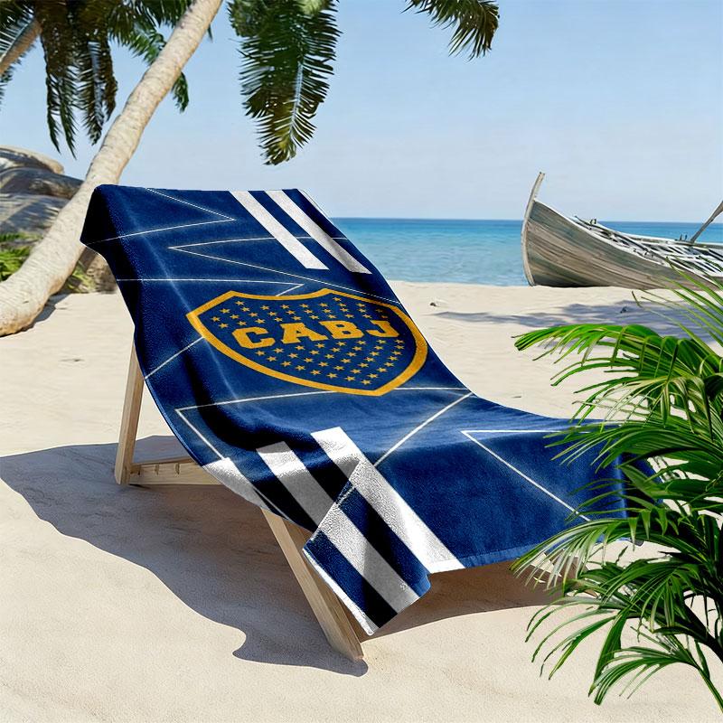 Boca Juniors Print Strandtuch, Großes Weiches Schnelltrocknendes Handtuch für Strand Camping Schwimmen