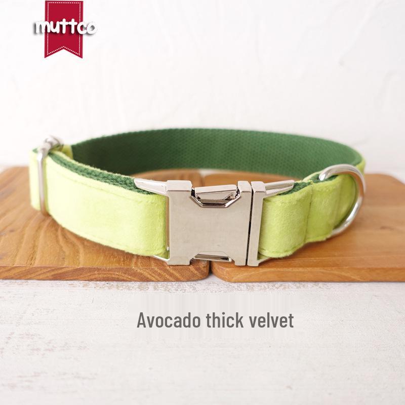 MUTTCO Двухслойный кожаный ошейник для собак, цвет фруктов, плюшевый, цинковый сплав, UDC-110 XS