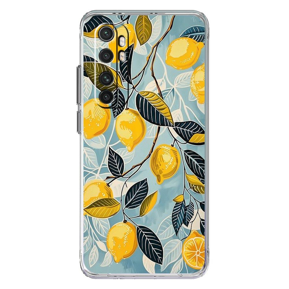 Phone Case For Xiaomi Mi Poco X7 X6 X5 NFC X3 F7 Ultra F6 Pro F3 15 14T 14 13T 11 12 13 Lite Clear TPU Cover Retro Fruit lemon