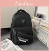 Color Casual Contrasting Nylon Backpack With Letter Print Design For Students