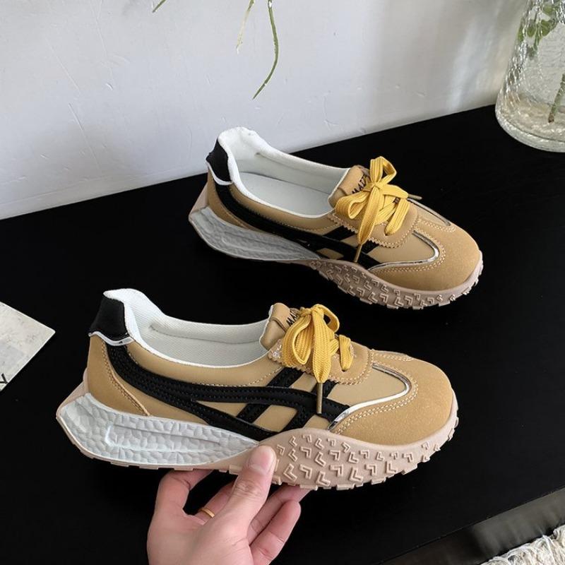 Street Shot Platform Sports Shoes Summer New Light Mouth Lace-up Running Shoes College Style Color Matching