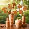 8Pcs Metal Animal for Outside Decorative Garden Stakes Animal Decoration Plant Stakes Metal Art Outside Yard Art