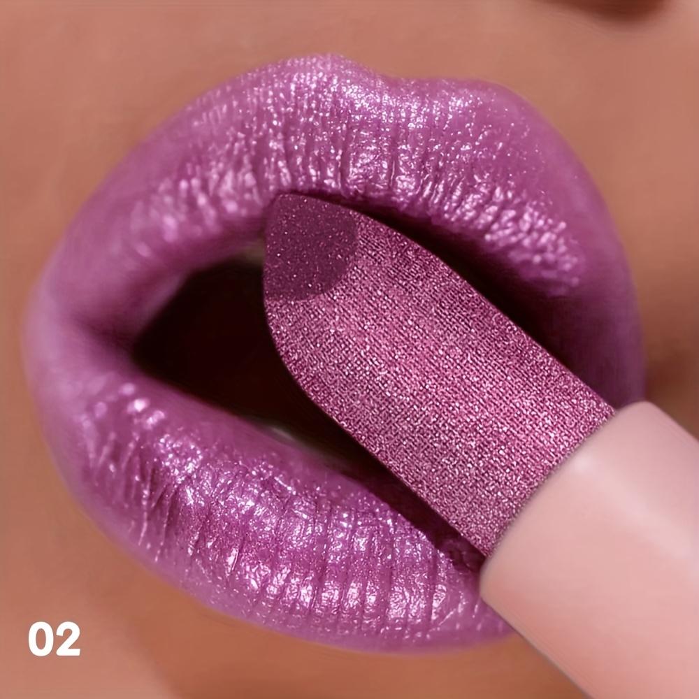 Wasserdichter Feiner Glitzer-Lippenstift, Langanhaltendes Nicht Ausbleichendes Lipgloss, Klebt Nicht am Glas Nicht Klebrig, Geeignet für Bühnen-Rollenspiel-Lippen-Make-up