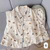 Women's Cloud Cotton Long Sleeve Pajamas - Sweet Cartoon Design for Spring & Autumn, Versatile for Home or Out