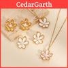 Collection de Bijoux Floraux de Designer Printemps en Acier Inoxydable Pour Dames Usage Quotidien
