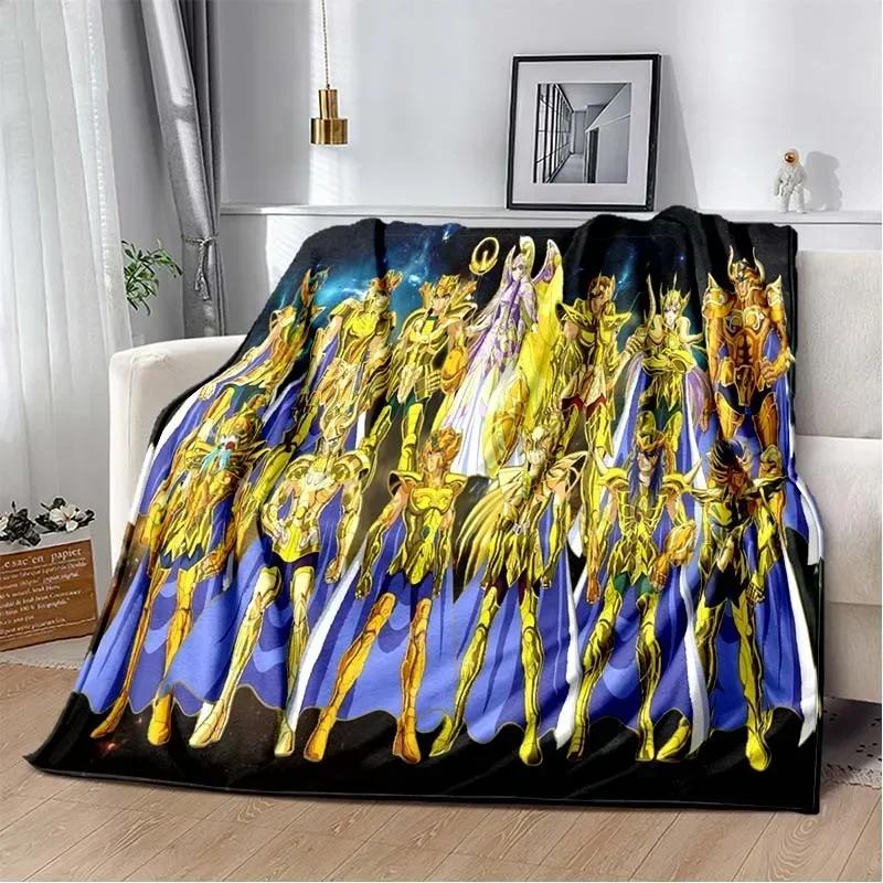 3D Retro Saint Seiya Anime Cartoon Flanelldecke Weich Gemütlich Sofa Bett Reise Decke Kinder Geburtstagsgeschenk