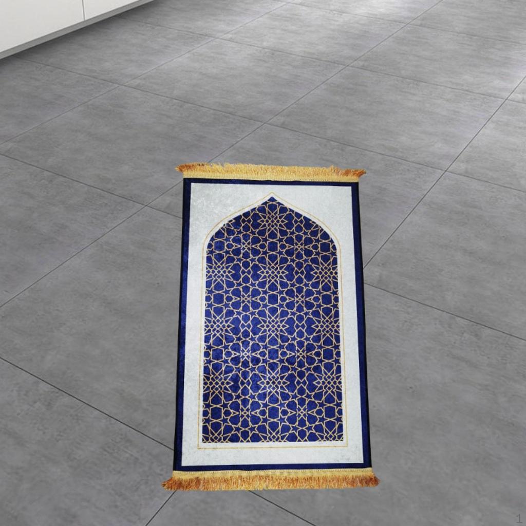 Muslim Prayer Rug Carpet Unique Nonslip Thick Ornament Cushion Mat Floormat for Travel