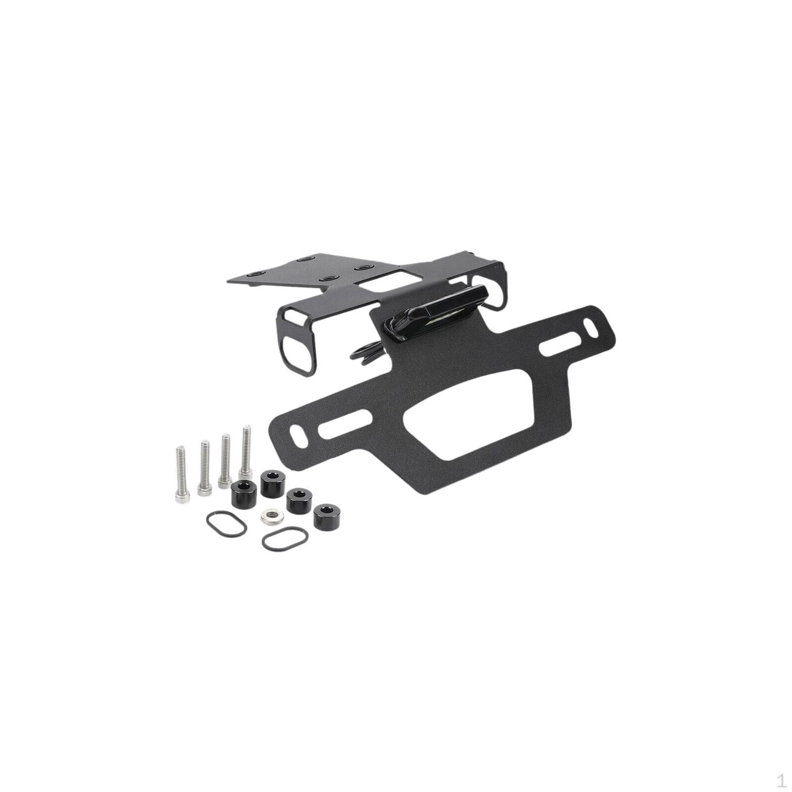 

License Plate Holder Mounting Bracket Easy Installation Motorbike Accessories Frame with Light for