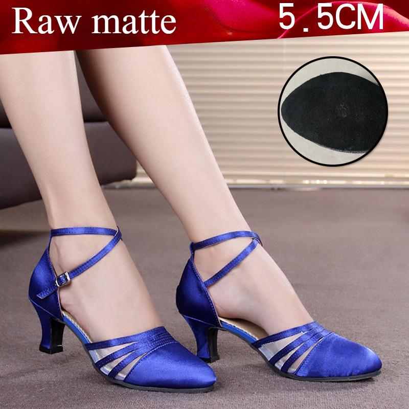 Women's Latin Dance Shoes Closed Toe Shoes Ballroom Outdoor Dance Shoes Low Heeled