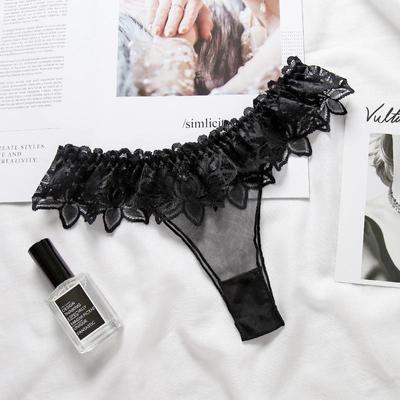 Ultra-thin Mesh Lace Thong: Sexy, Transparent, Low-Waist Breathable Underwear for Women