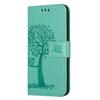 For Samsung Galaxy Xcover7 Cell Phone Case Owl Tree Imprinted Leather Folding Stand Cover