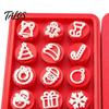 Handmade Gift Making Kit 12 Pcs Christmas Stamps Set, Candy Cane Santa Snowflake Pattern Polymer Clay Texture Tool Merry for Card Making,