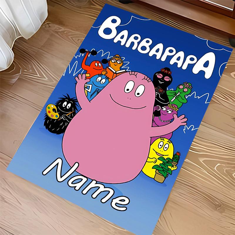 Custom personalization Barbapapa Print Area Rug - Soft, Washable Non-Slip Indoor Mat,Living Room,Home&Office Decorative Rug