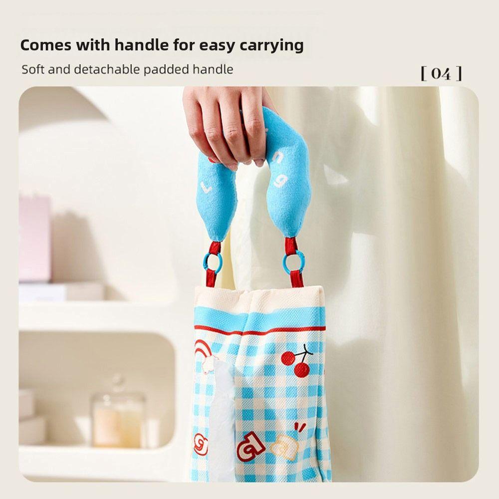 New Hanging Tissue Storage Bag Convenient Cute Tissue Box Multifunctional Portable Tissue Pouch