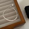 Korean Design Genuine 925 Sterling Silver Geometric Silver Beads Bracelets Strand Freshwater Pearl Quality Women Beaded Bracelet