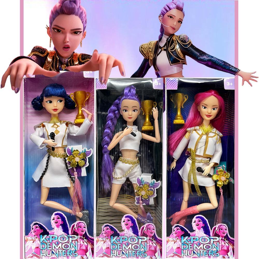 NEW Doll Toys Kpop Demon Hunters Action Figure Toy Rumi Mira Zoey Beautiful Princess Baby Girl Dolls Plastic DIY Toy for Girls