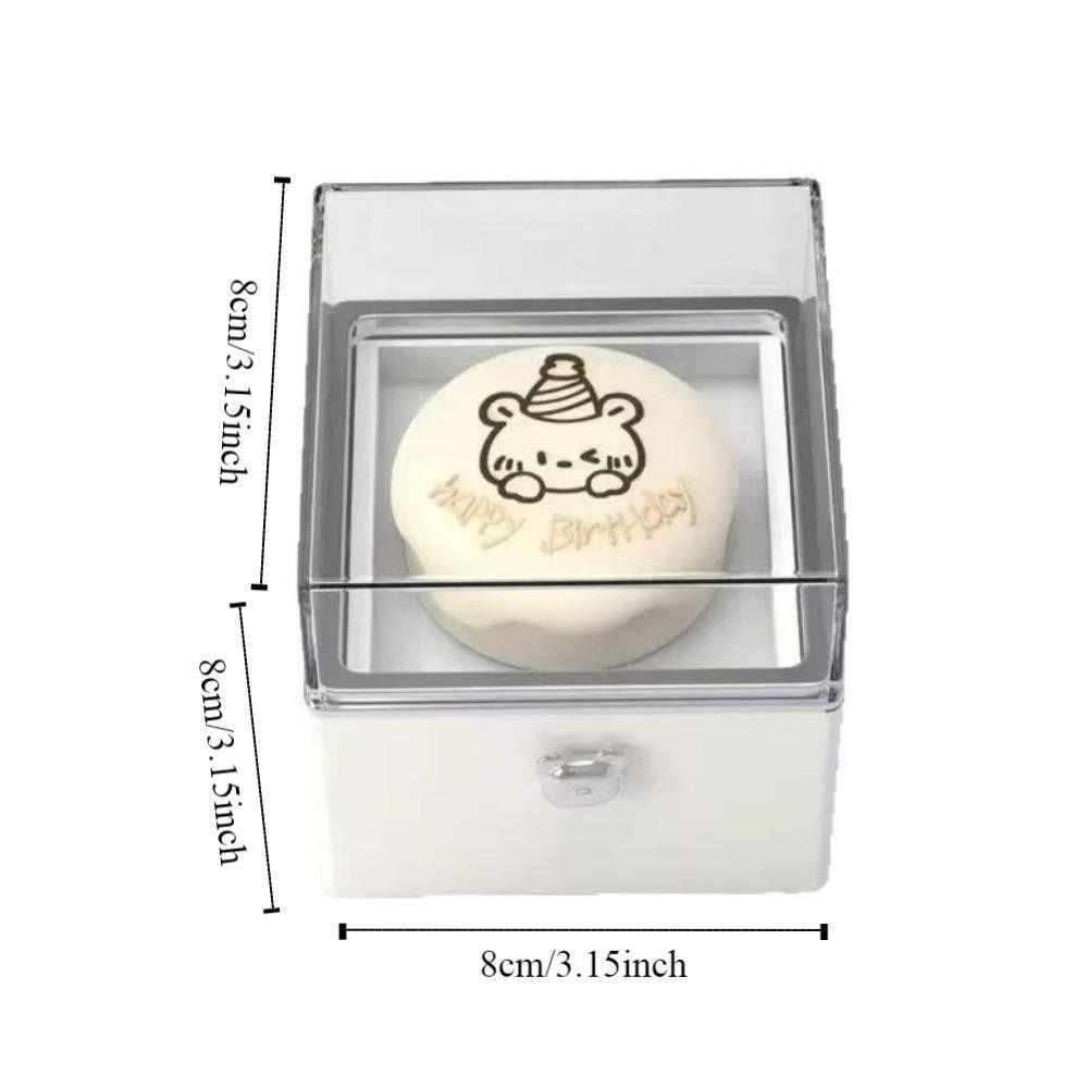 

Automatic Flip Bear Flip Ring Boxs Light Candles Surprise Mechanism Little Bear Cake Ring Box Spinning Design 8-8cm