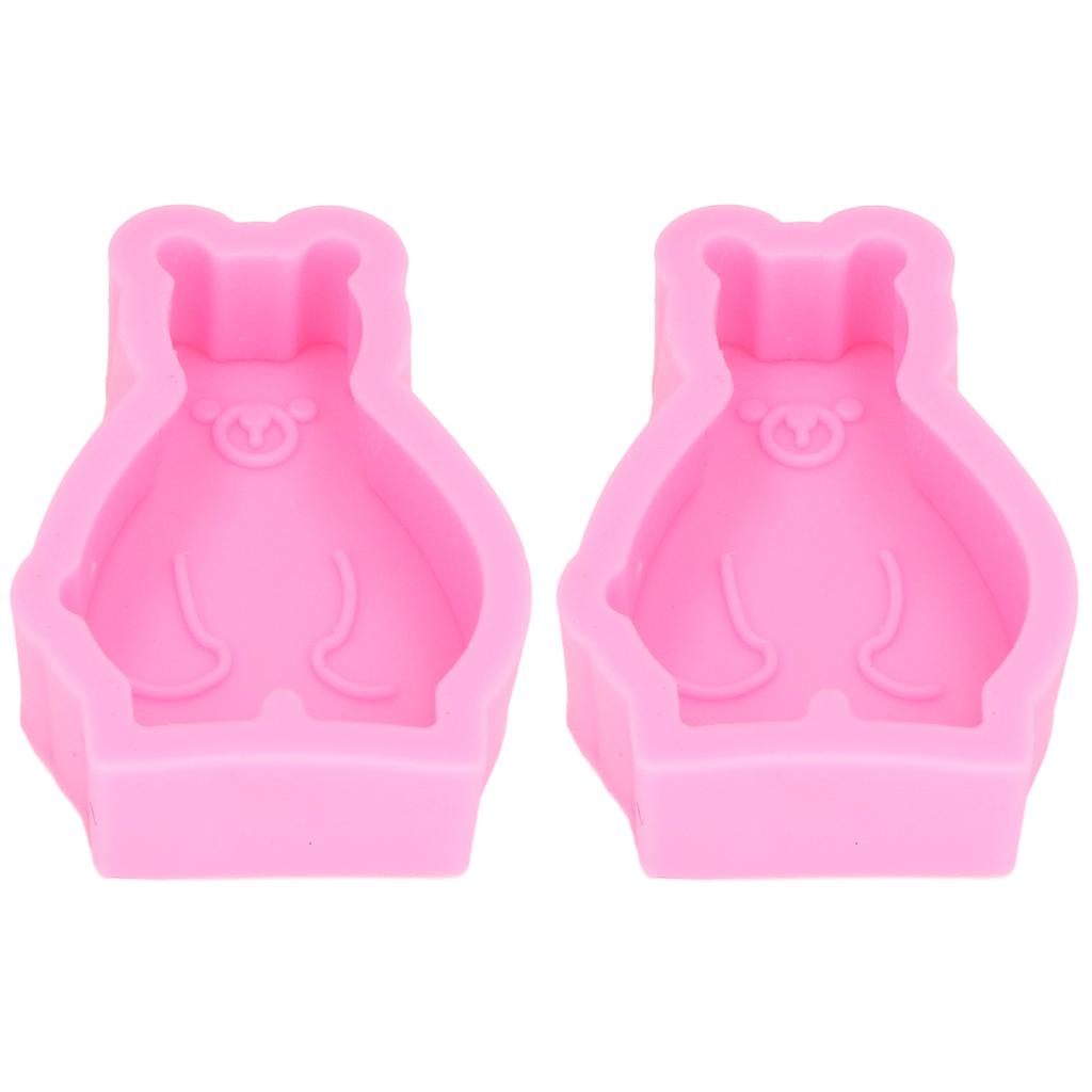2 Pezzi Stampo in Silicone Forma di Orsetto Carino Facile da Sformare Flessibile Morbido Stampo da Forno per Torta Fondant Cioccolato Fai da Te