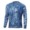 Mens Quick-Dry UV Protection Fishing T-Shirt Long Sleeve Crew Neck Summer Outdoor Sports Cycling Apparel
