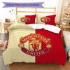 Man Utd Bedding Quilt Set Quilt Cover Pillowcase Home Decoration Birthday Gift (1 * duvet cover + 2 * pillowcase, without core)