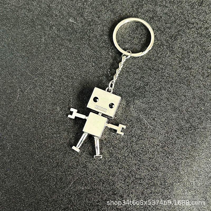 Unisex Trendy Titanium Steel Robot Necklace & Keychain Pendant - Hip Hop Style