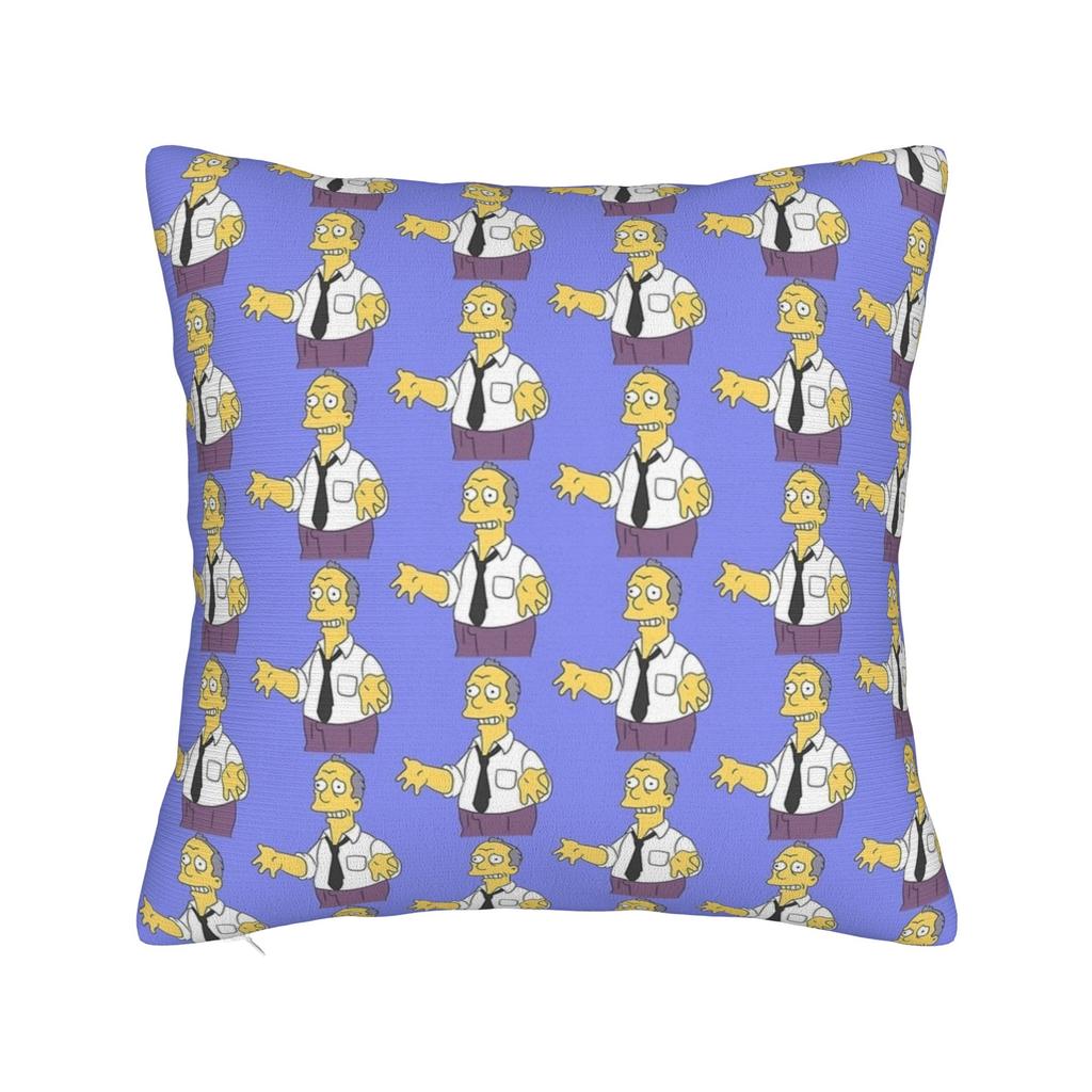 S-Simpsons Characters Group Portrait Pillow Cover Custom Cushion Cover Retro Trendy Pillow Case For Living Room Chair