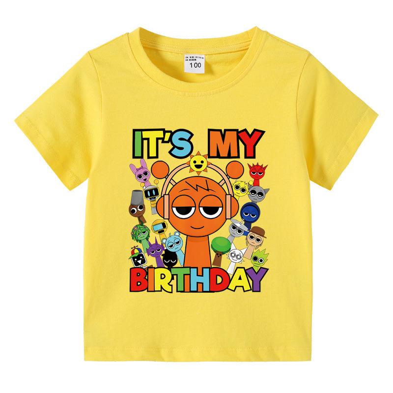 Lustige Sprunki T-Shirts Jungen Mädchen Sommer Kurzarm-T-Shirts Kinder Cartoon Incredibox Spiel Grafik-Tops Kindergeburtstagsgeschenk