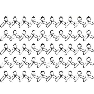 50Pcs Metal Steel Electric Fence Pigtail Insulator Clip For Long Lasting Performances Fiberglass Fence Post Clip