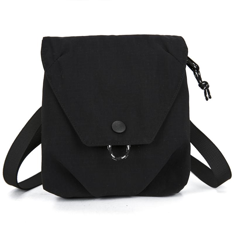 Portable Shoulder Bag Unisex Waterproof Nylon Fabric Crossbody Bag Casual Phone Bag for Travel чёрный