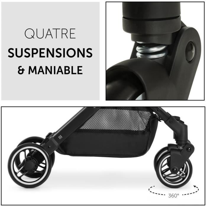 HAUCK - Poussette compacte - TRAVEL N CARE - 4 roues - Pliage à 1 main - Beige