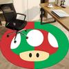 1 Stück Mario Pilz Icon Büro Runder Teppich, Indoor-Matte Geeignet für Büro, Unter Bürostühlen Schlafzimmer Wohnzimmer Heimdekoration, Raumdeko