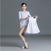 Children's Latin Dance Dress Girls' Dance Practice Dress Latin Dance Dress Long Sleeve Competition Split Dress