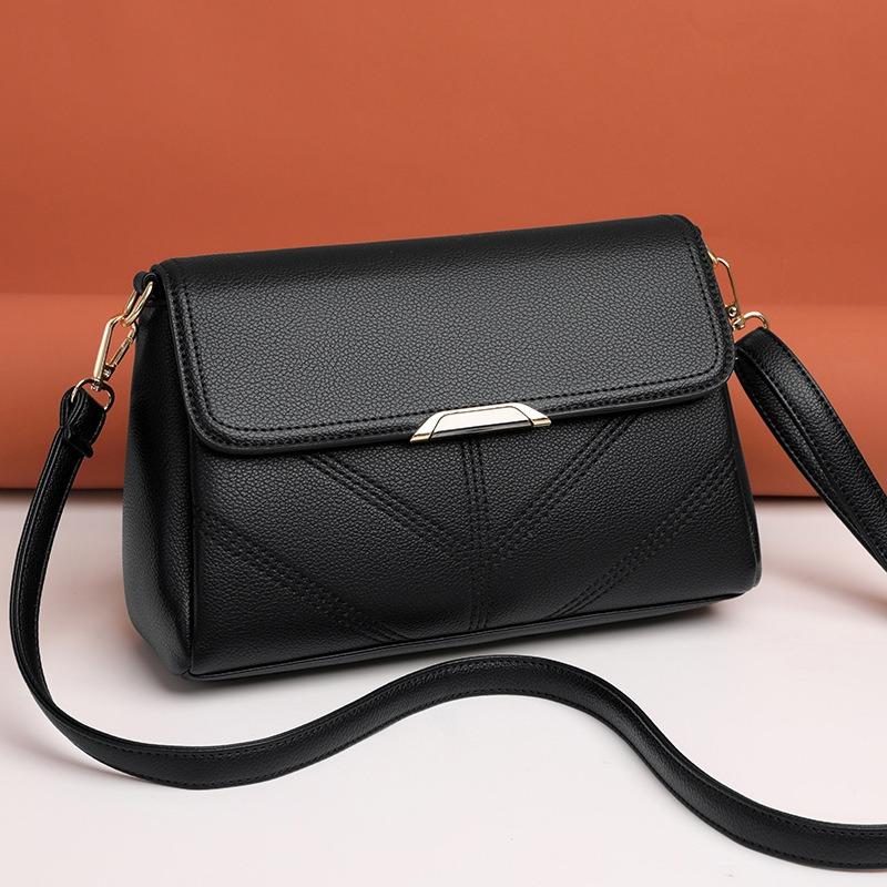 Tasche Damen Frühling und Sommer neue Mode vielseitig trendige Tasche Fluss Student Klappe Damen Tasche Schulter Crossbody kleine quadratische Tasche