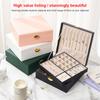Vintage Doppelschichtiger Schmuckaufsteller Organizer Schmuck Aufbewahrungsbox Ohrringe Ringe Halter Reise Multifunktionsetui