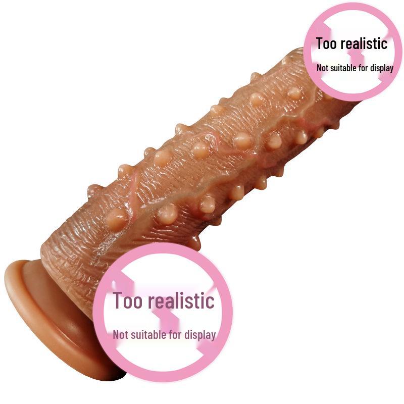 Silicone Barbed Soft Flesh Male Simulator for Female Pleasure