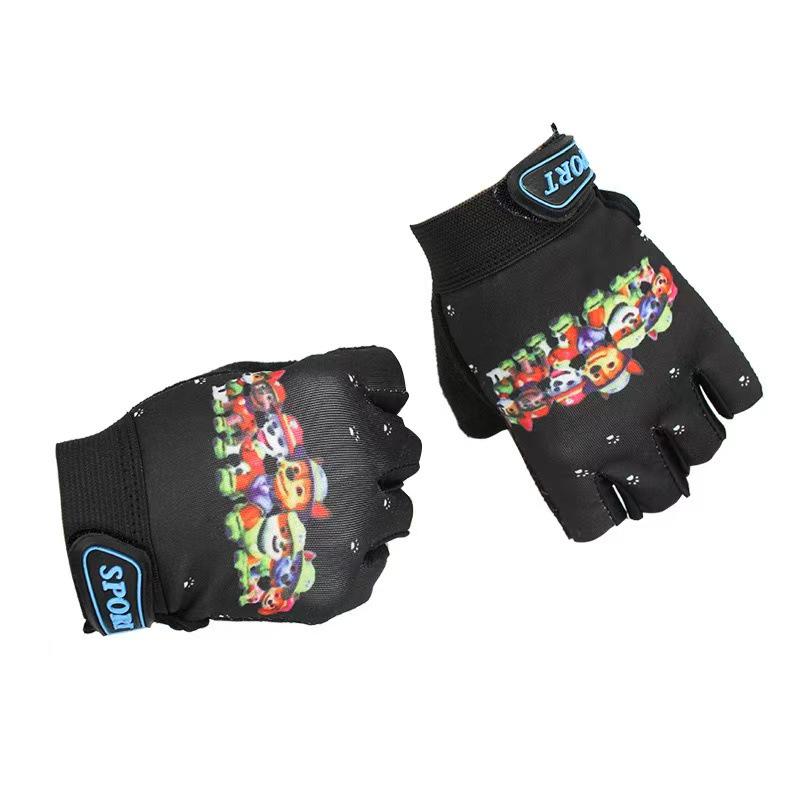 Kids' Non-Slip Breathable Half-Finger Cycling Gloves for Summer Outdoor Sports