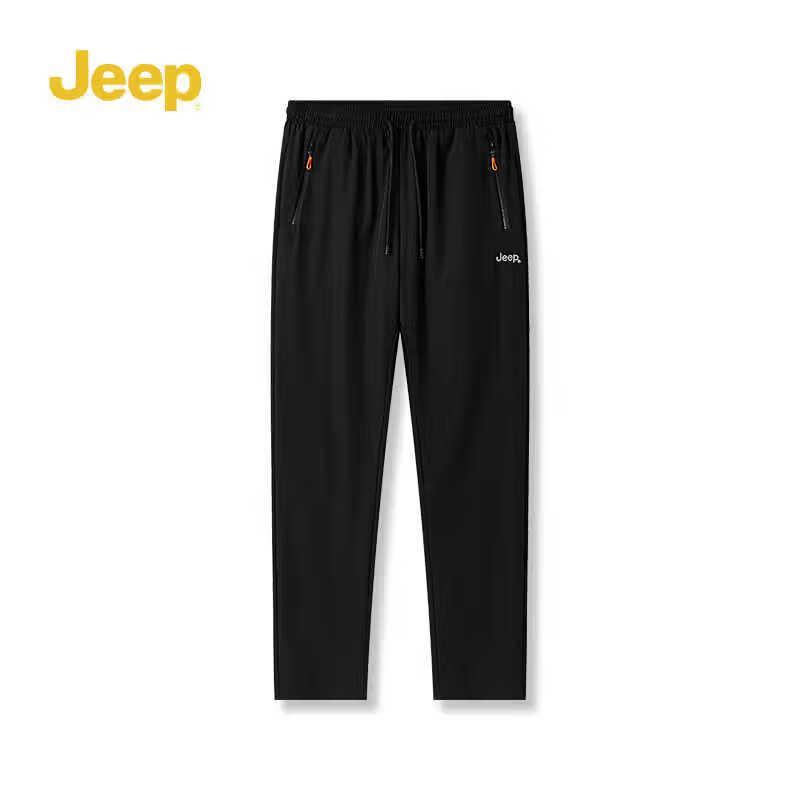Jeep Men s Ice Silk Straight-Leg Casual Pants L