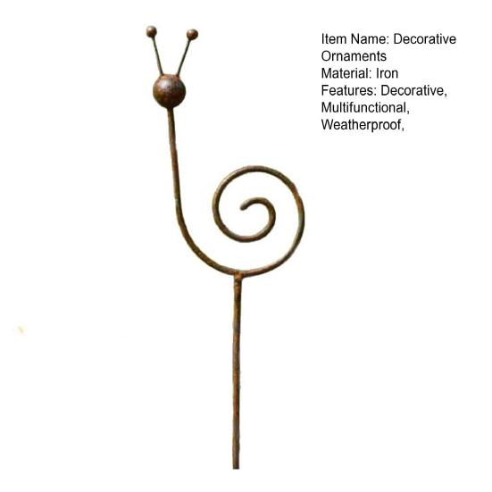 Rostiger Metallschnecken-Gartenstecker 70 cm Outdoor-Gartenskulptur Rustikales Dekoratives Gartendekoration Pflanzenstütze für Terrasse Veranda Hinterhof Dekoration
