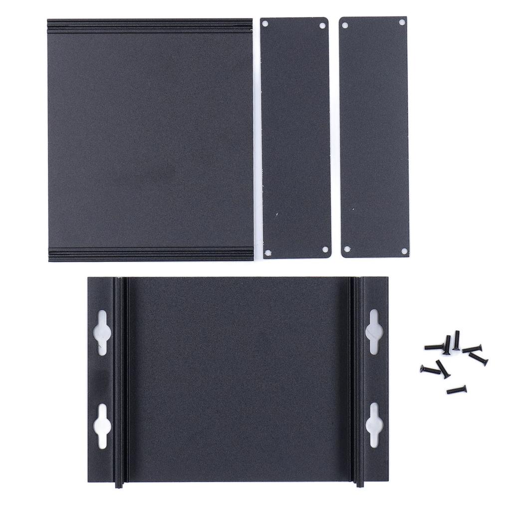 Aluminiowa obudowa elektroniczna matowa czarna wodoodporna uszczelka do płytek elektronicznych DIY