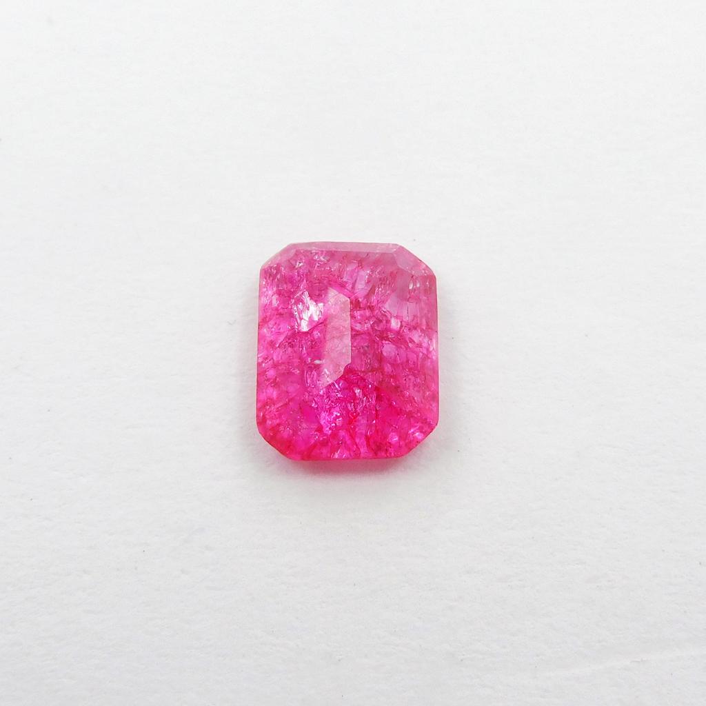 Ring Size Natural Ceylon Sapphire 2 Ct Pink Emerald Cut Loose Gemstone CERTIFIED P-969-Sa