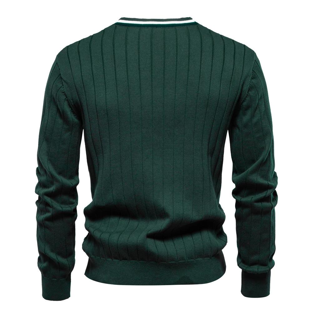 Callaway 2025 Autumn/Winter Embroidered New Cardigan Men's V-neck Long Sleeved Sweater Knitted Coat