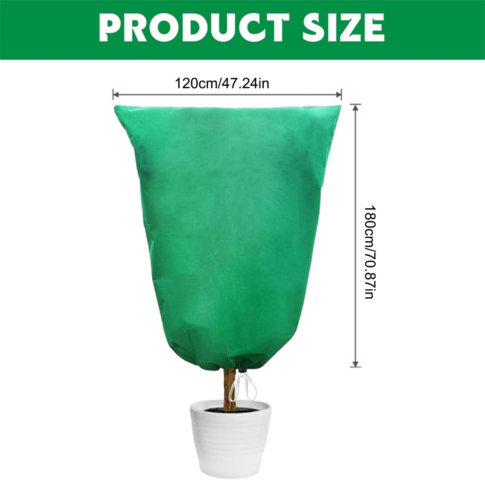 

2 шт. Чехлы для растений Защитные чехлы от заморозков Морозоустойчивое полотно Мешок для защиты растений от заморозков на молнии и со шнурком Морозоустойчивые одеяла