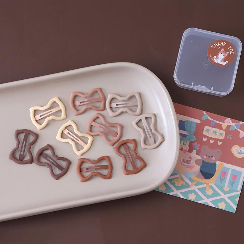 

10 шт., матовые заколки для волос для девочек, заколки для волос в форме сердца, заколки, детские аксессуары для волос