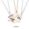 3/4 Pcs/Set Best Friends Pendant Necklace for Women Avocado Lover Broken Heart Clavicle Chain BFF Best Friends Jewelry Gifts