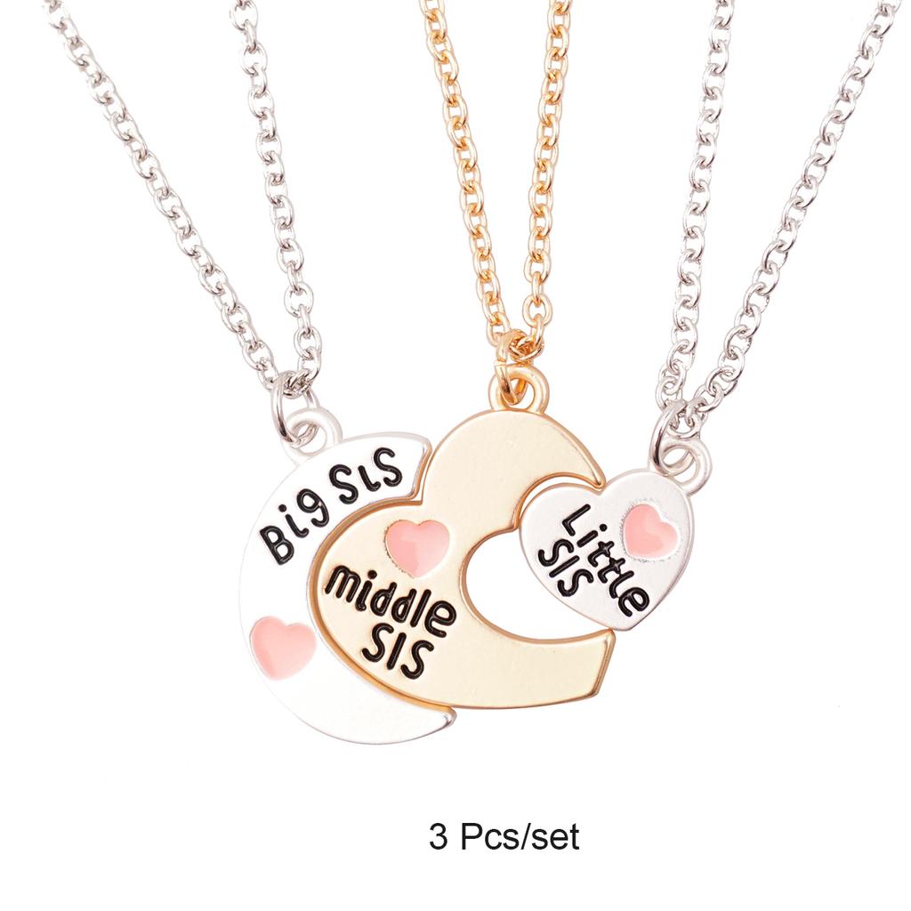 3/4 Pcs/Set Best Friends Pendant Necklace for Women Avocado Lover Broken Heart Clavicle Chain BFF Best Friends Jewelry Gifts