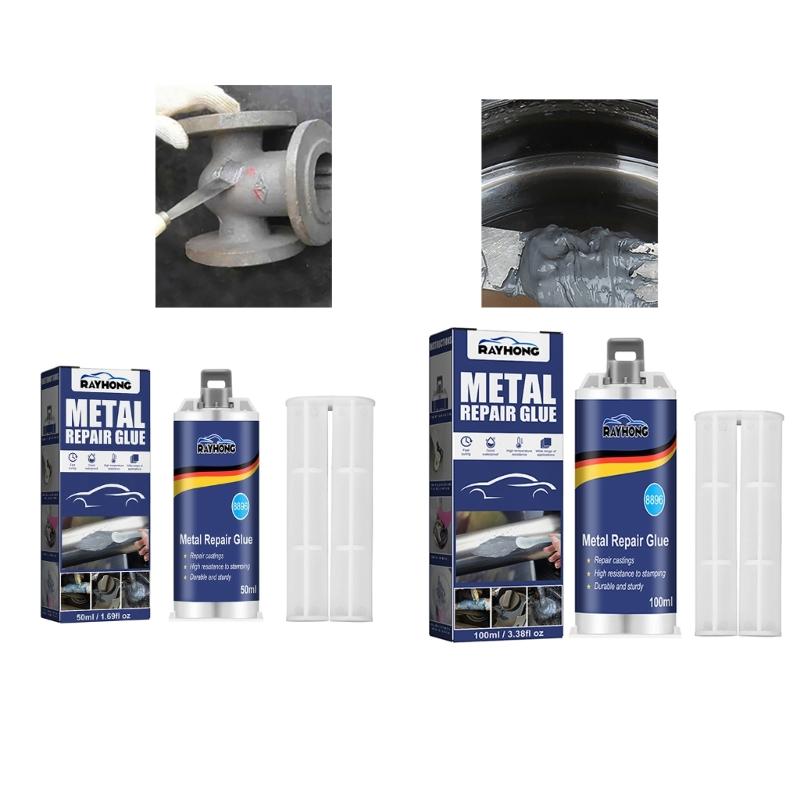 Industrielle Metallklebstoffe Zuverlässige Reparaturpasten 50/100ml Metallreparatur-Lösung zum Schweißen & Reparieren Langlebig