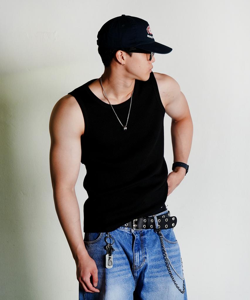 Deomail [2Pack] Heavy Cotton Ribbed Sleeveless_5 Colors